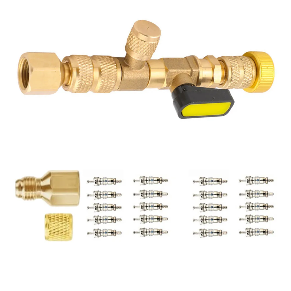 Functional HVAC Valve Core Removal Tool Designed for R22 R410A R404A R407C R32 and Supporting 1/4 inch and 5/16 inch Ports