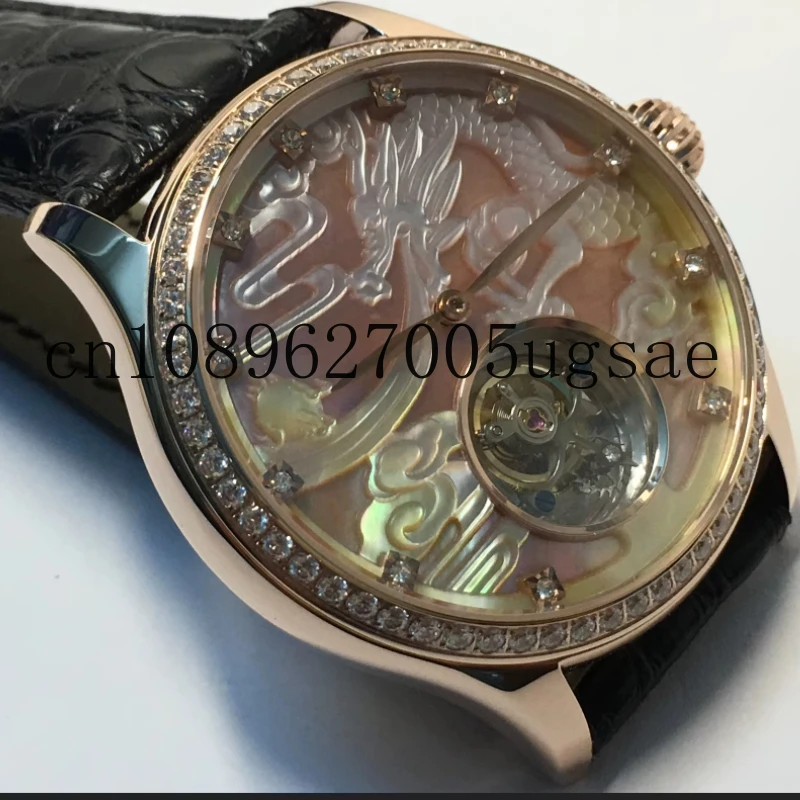 

ST8000 Tourbillon Movement Watch Deep Sea Shell Carving Stereoscopic