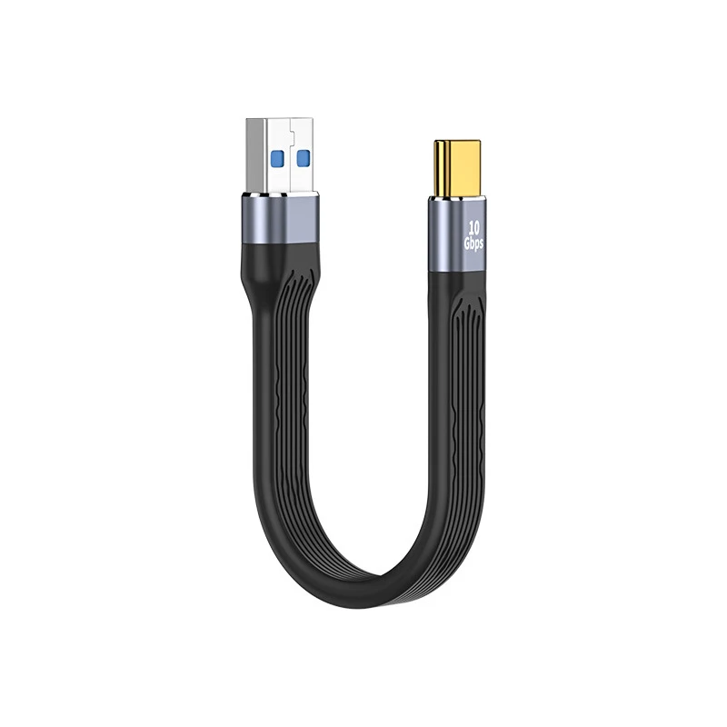 

Portable Type-C USB4 40Gbps Data Cable USB C to C 100W Fast Charging Flat Slim FPC Short Cord for Mobile Phone Power Bank Tablet