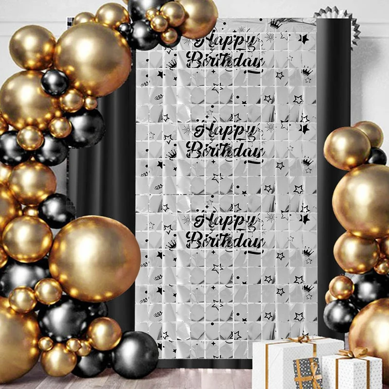 1 pz specchio quadrato sfondo lamina tenda sfondo matrimonio decorazioni per feste di compleanno decorazione della parete compleanno foto zona