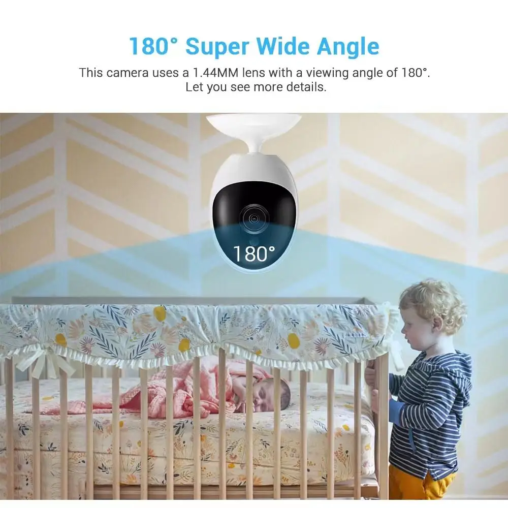 Monitor dla zwierząt ICSEE WiFi kamera wewnętrzna bezprzewodowy 1080P niania elektroniczna Baby Monitor dwukierunkowy Audio CCTV wykrywanie ruchu kamery