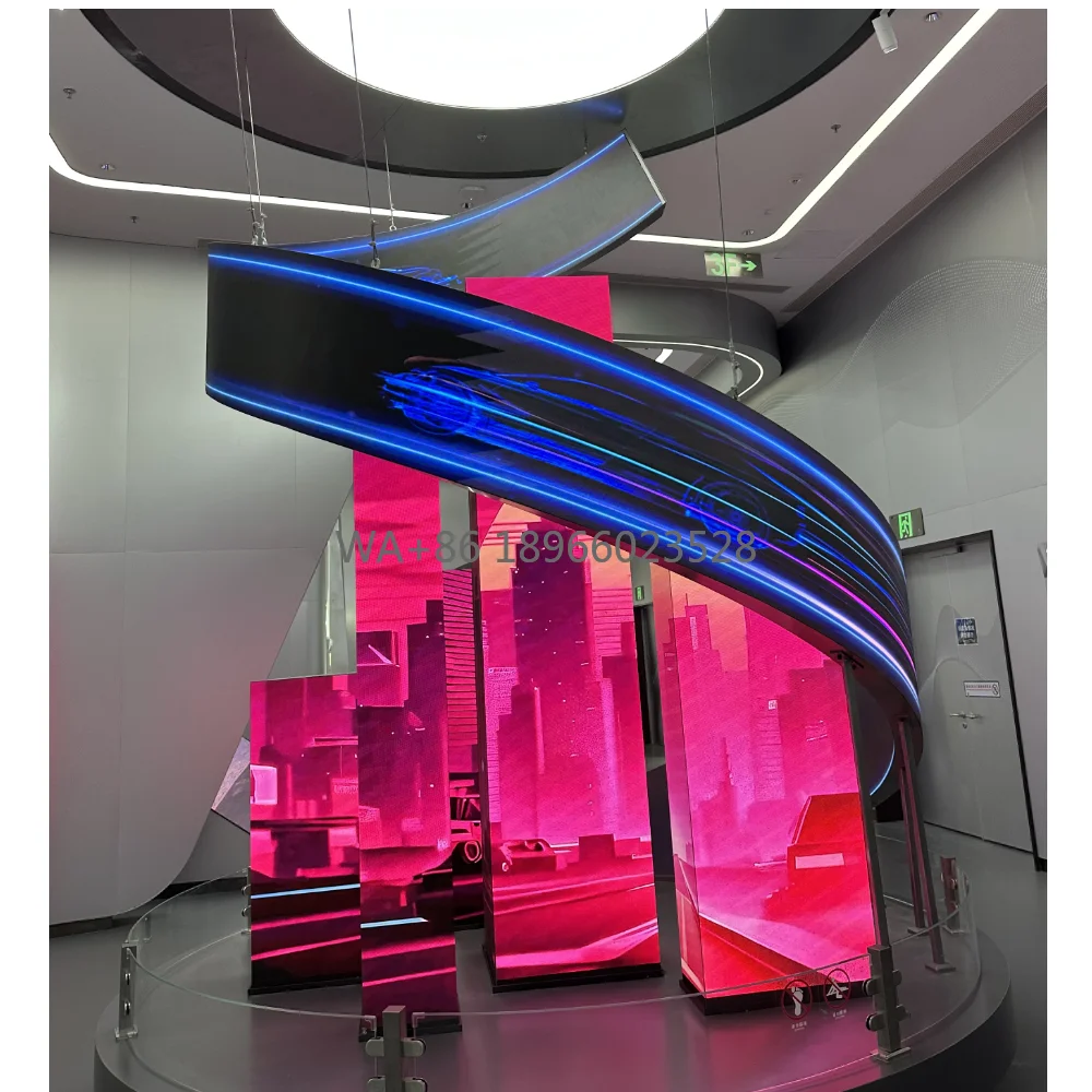 MDS شاشة عرض مرنة إبداعية داخلية كاملة الألوان شاشة إعلانية HD وحدة LED ناعمة Pantalla Led مرنة