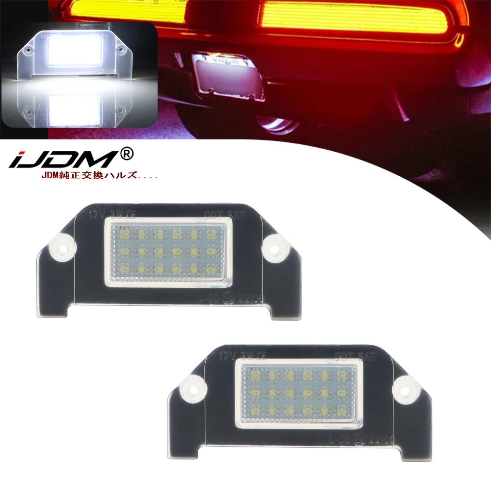 2pc For 2005-2014 Chrysler 200 300 Sebring Dodge Challenger Charger Canbus LED License Number Plate Light Bulbs Lamp Xenon White