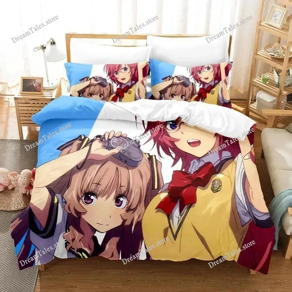 

Anime Kawaii Waiting in The Summer Bedding Set Boys Girls Twin Queen Size Duvet Cover Pillowcase Bed Kids Adult Home Textile
