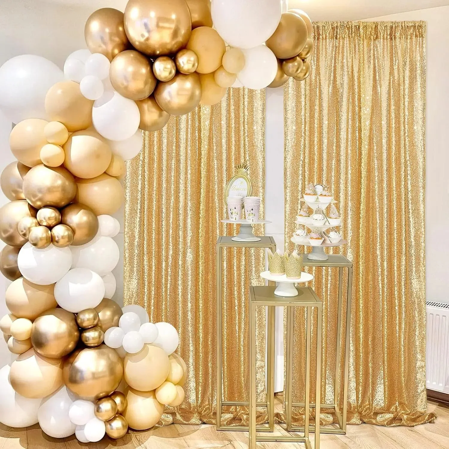 1 adet 60x240 cm Altın Payet f - Sequin Fabric Panel incelemesi ve fiyatı