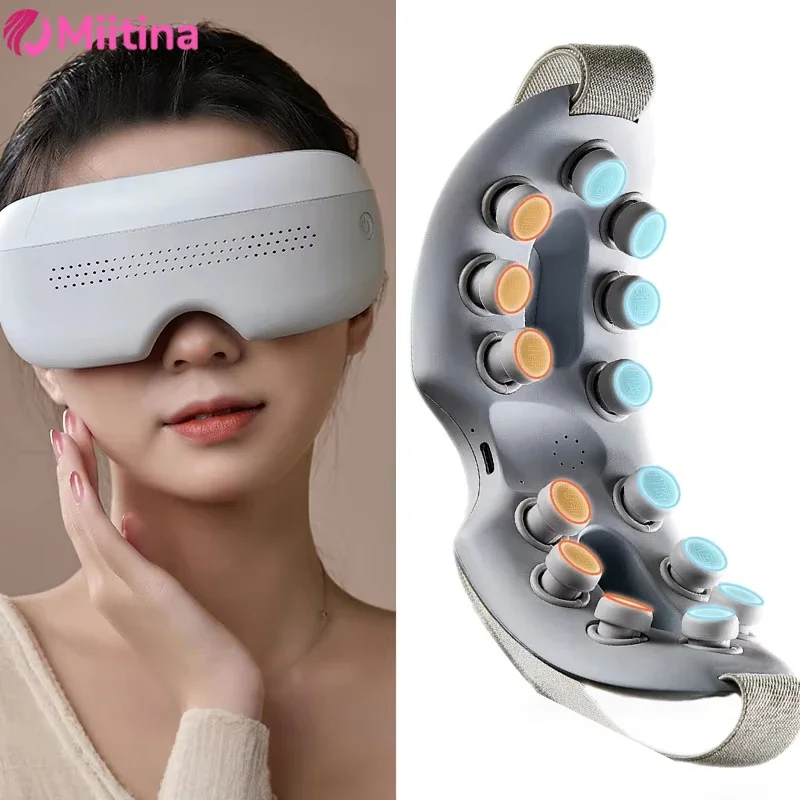 4D Eye Massager Acupoint Massager Smart Airbag Vibration Eye Care Instrument Eye Massage Glasses Soothing Fatigue Pouch Wrinkle