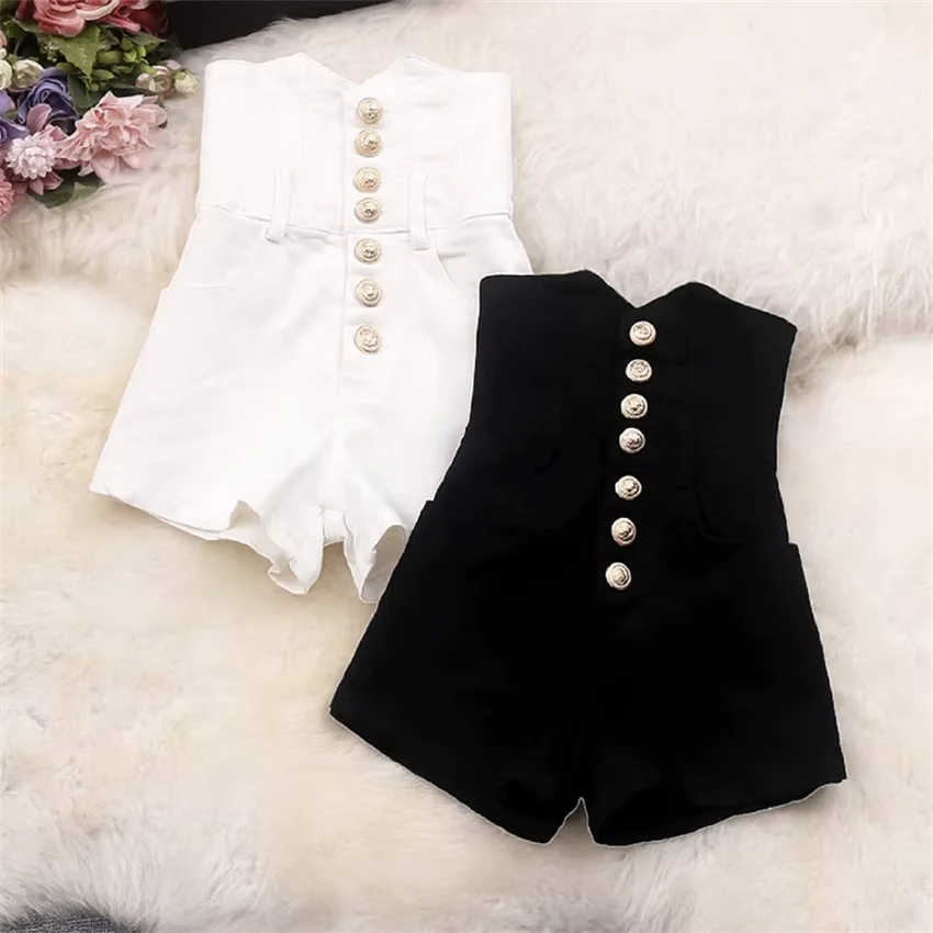 

Gowyimmes Women High Waist Single Breasted A-line Shorts Casual Big Sie Lady Elastic Wide Leg Shorts Girl Outwear Mujer PD1690