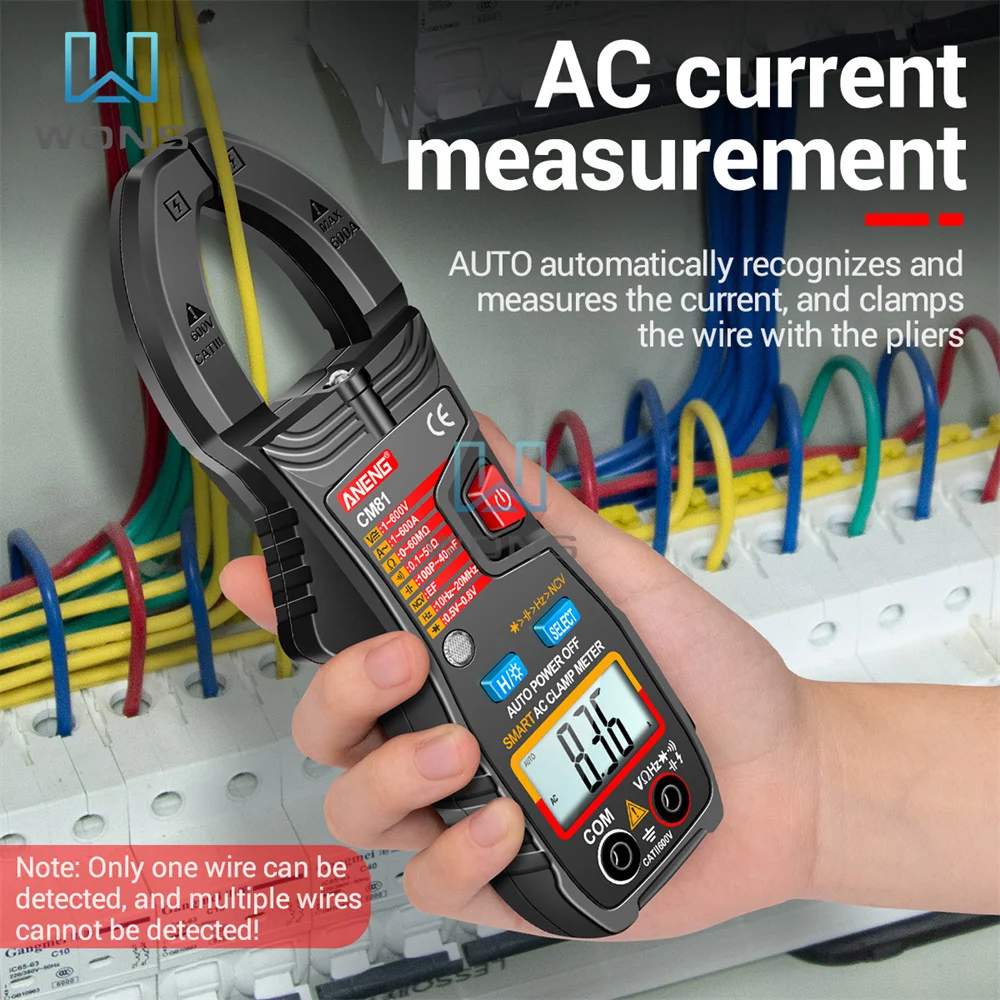 CM80/CM81 Digital Clamp Meter Ammeter Voltage Car Amp Hz Capacitance NCV Ohm Test multimeter Digital Profesional Tester