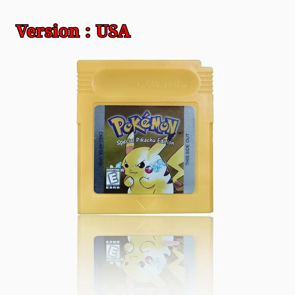 Pokemon 16 Bit Video Game Console Cartridge GBC Game Card Pokemon Series Blue Crystal Gold Green Red Silver Yellow USA Version image 3
