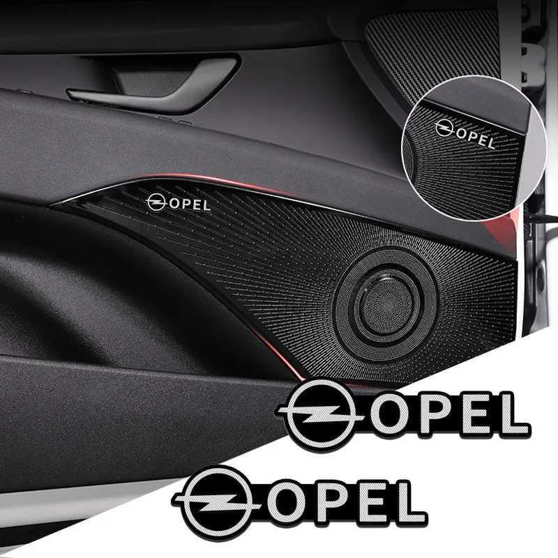3D aluminum speaker stereo speaker badge emblem Sticker For Opel Astra j Astra g Corsa Zafira b Mokka Vivaro Meriva Accessories