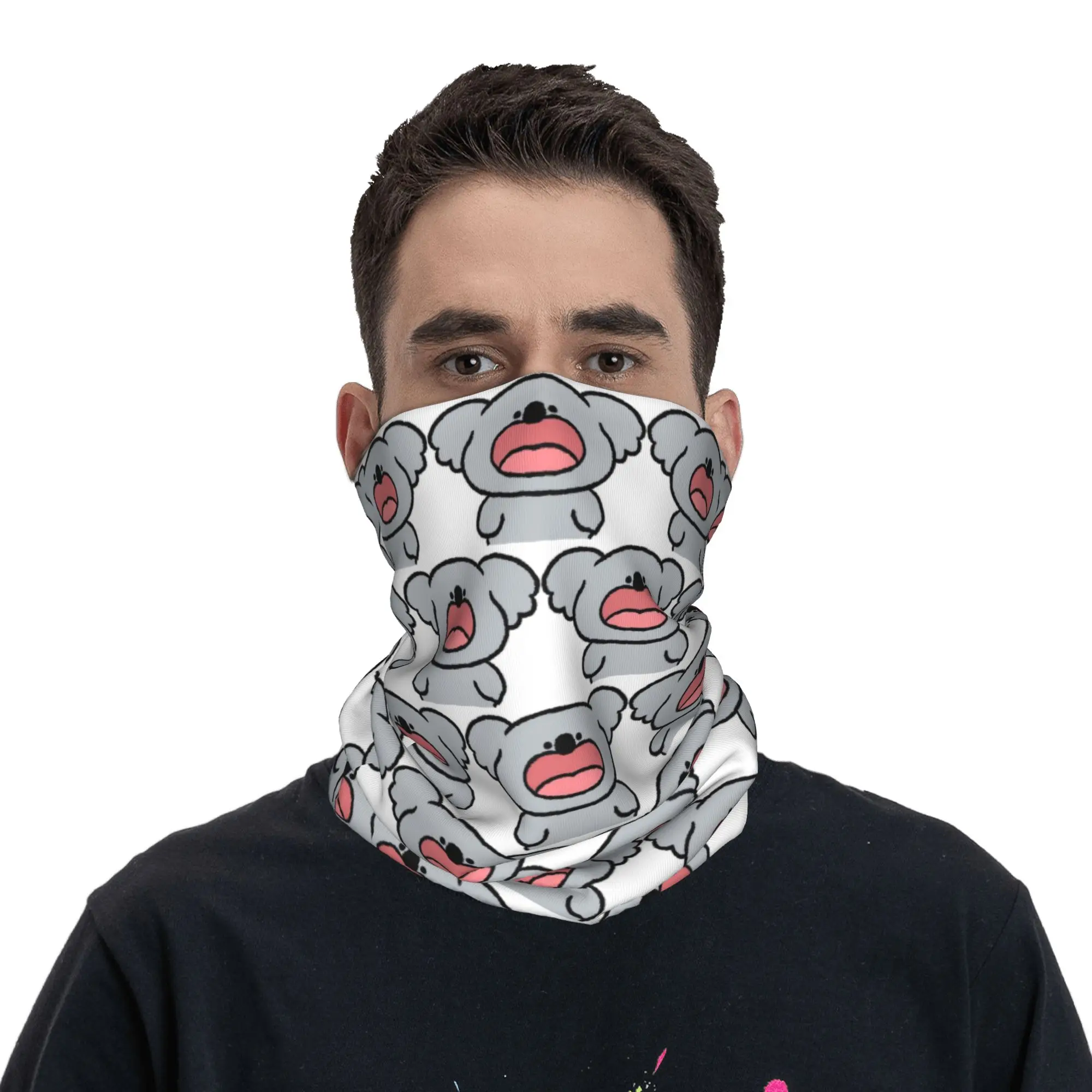 Animal Meme Koalas Bandana Neck Cover Printed Mask Scarf Multifunction Headband Outdoor Sports For Men Women Adult Winter - view 2