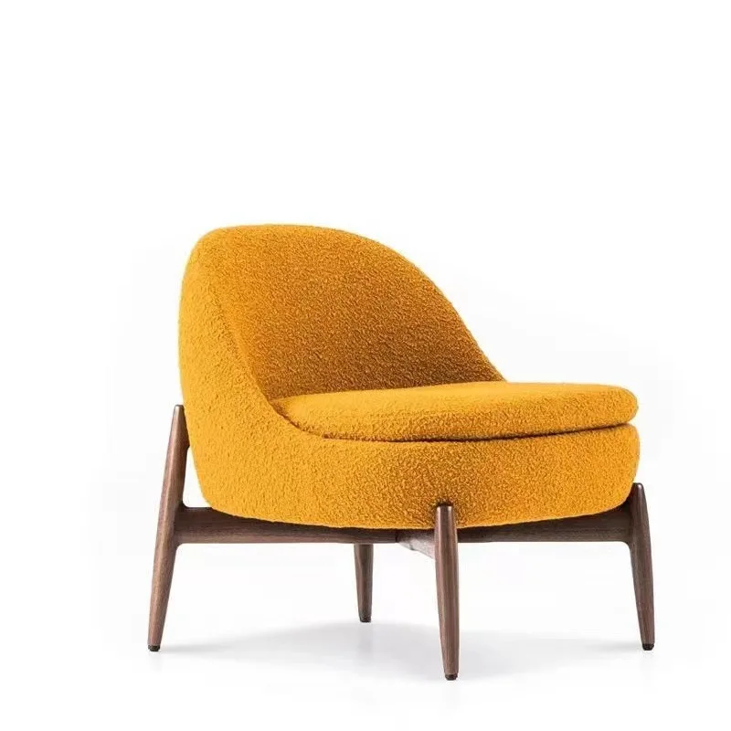 

Modern Chinese solid wood living room sofa chair simple leisure single chair