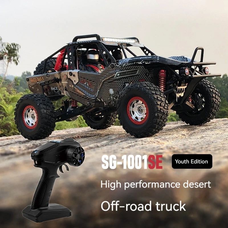 1/10 Sg-1001 New 3s Rc Car High-Speed Rc Climbing Buggy Brushless Version Desert Short Truck Alloy Chassis Electric Model Toys