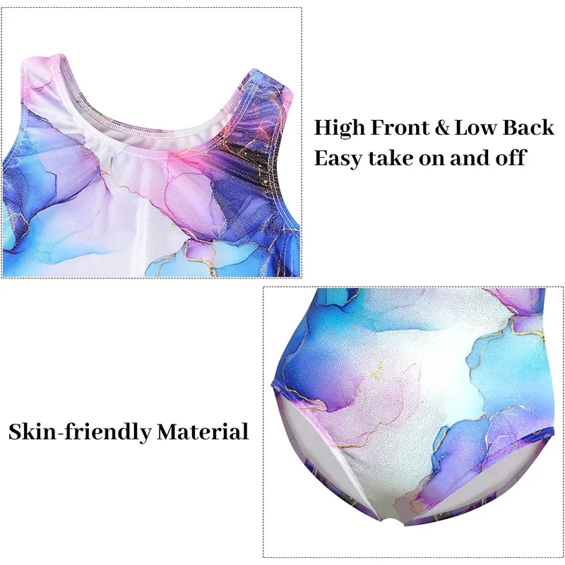 الفتيات 4 قطعة قميص قصير بلا أكمام الباليه الرقص ثياب لفتاة الجمباز الرقص تراجع وتتسابق مع مطابقة السراويل العصابات الشعر #3