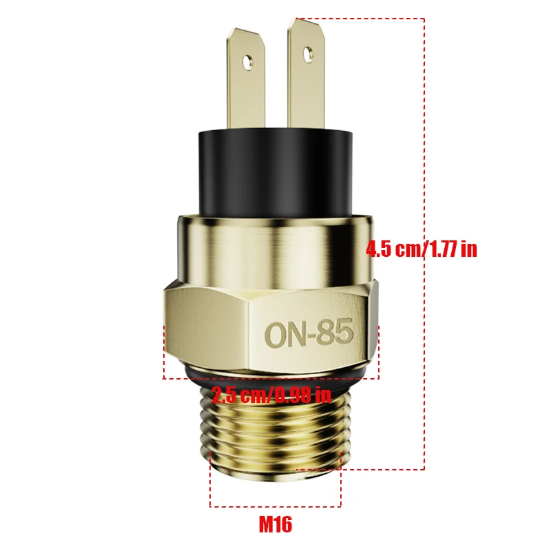 M16 65/75/80/85℃ Radiator Thermal Fan Switch Water Cooled Temperature Sensor Engine Parts For ATV Quad Scooter Motorcycle Parts