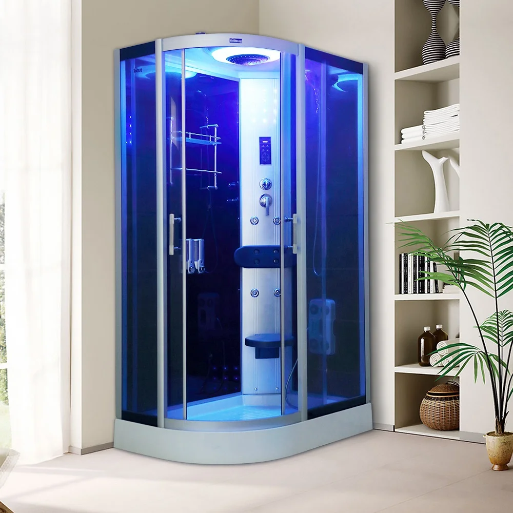 Custom Size New Style Cost-effective Shower Tray Bathroom With Heating LED Light. Bathing Steam And Washing In One