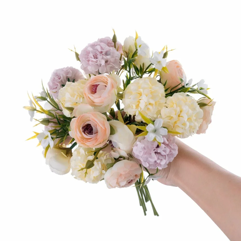 32CM Leling Lu Lian Ruyi Bouquet Artificial Flowers Home Decoration Wedding Bouquet Rose Wall Flower Arrangement