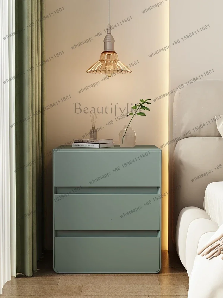 all solid wood small three-bucket  modern Internet celebrity light luxury master bedroom minimalist storage
