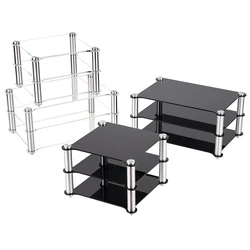 Acrylic Aluminium Alloy Rack HIFI Decoder Amplifier Headphone Amplifier Double Layer Rack Storage Storage Rack