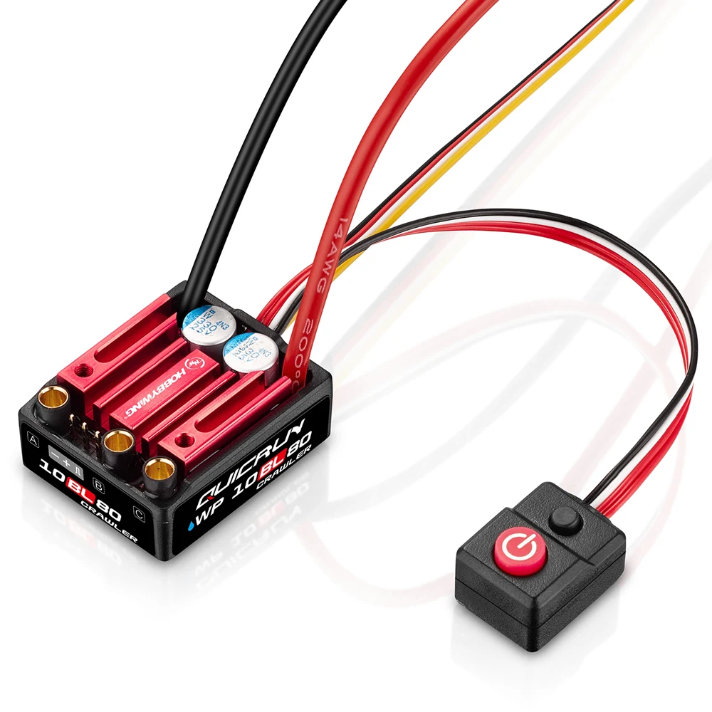Hobbywing Quicrun WP 10BL80 2-4S 80A Wodoodporny regulator ESC i zewnętrzny silnik 3530SL 1700KV/2200KV