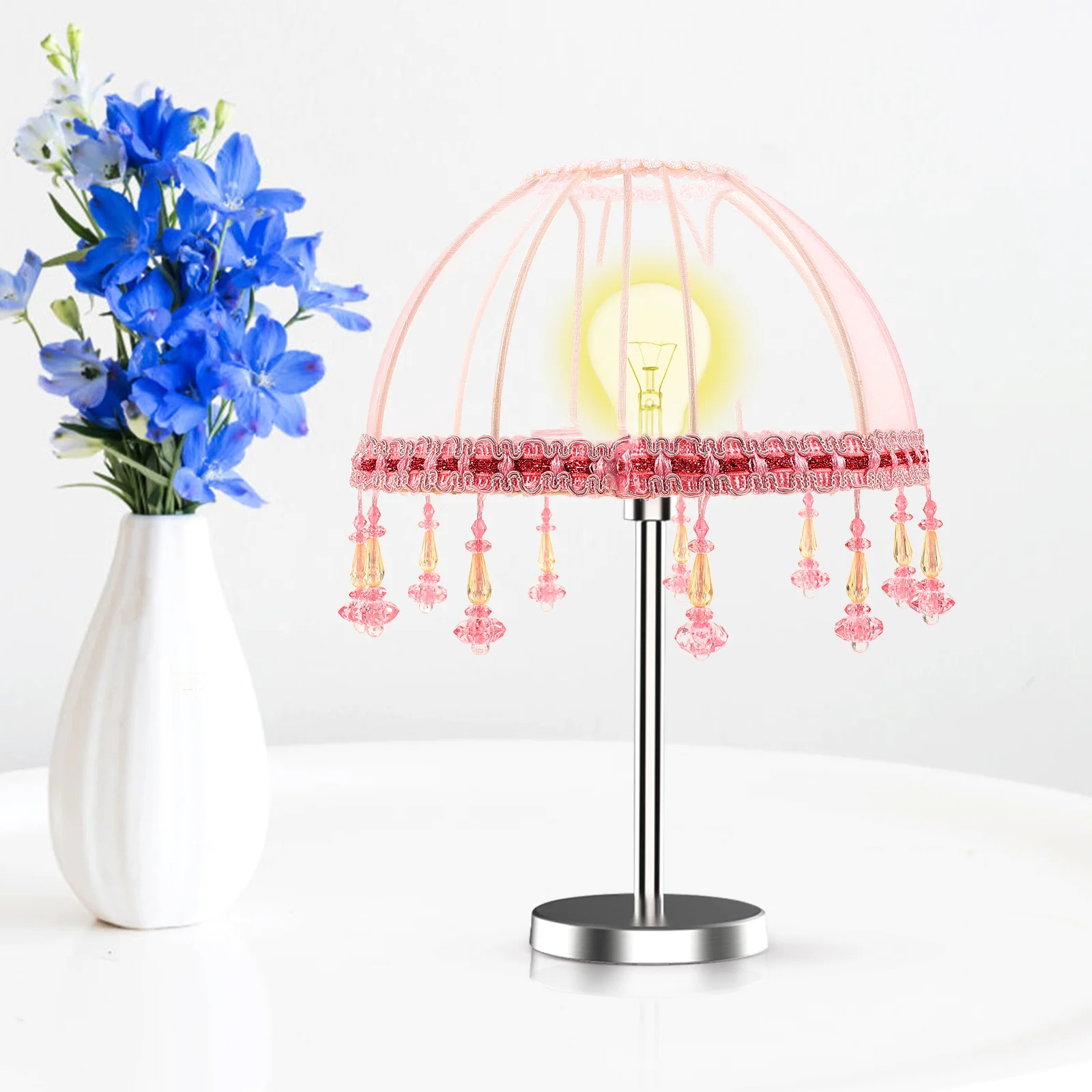 

Vintage Style Cloth Lampshade Stylish Umbrella Design for Desk Table Lamp Decorative Lighting Vintage Style Lamp Shade