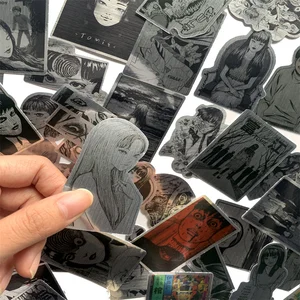 50 Buah Stiker Komik Horor Laser Stiker Detik Kabisat ITO Jepang untuk Koper Laptop Papan Seluncur Salju Lemari Es Mobil Vinil Gaya Mobil Rumah 10 stiker vinil penjualan terbaik tahan air - №