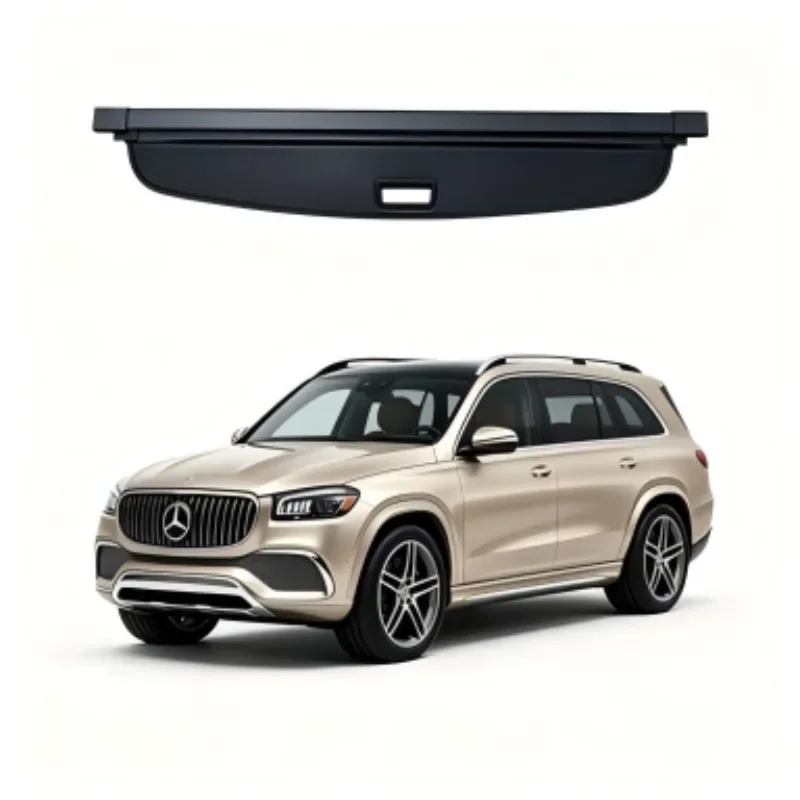 Cargo Cover Trunk Privacy Shade Rear Security Partition Anti-Theft Shield Organizer for Mercedes-Benz GLS X167 2021-2025