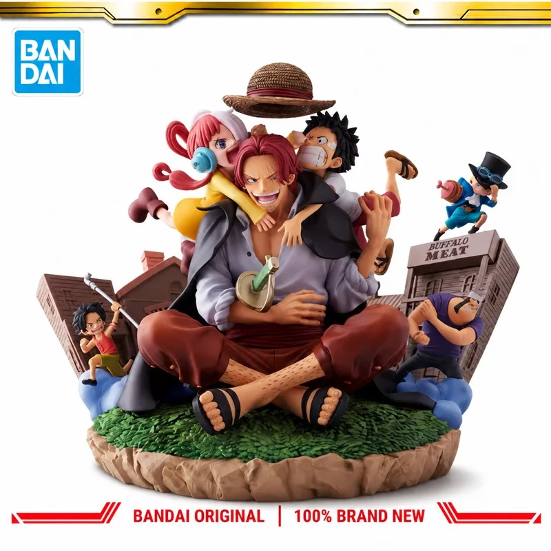 In Stock Bandai Original Banpresto One Piece Luffy Shanks Action Figure Model Doll Brand New Boxed Anime Characters Toys Model