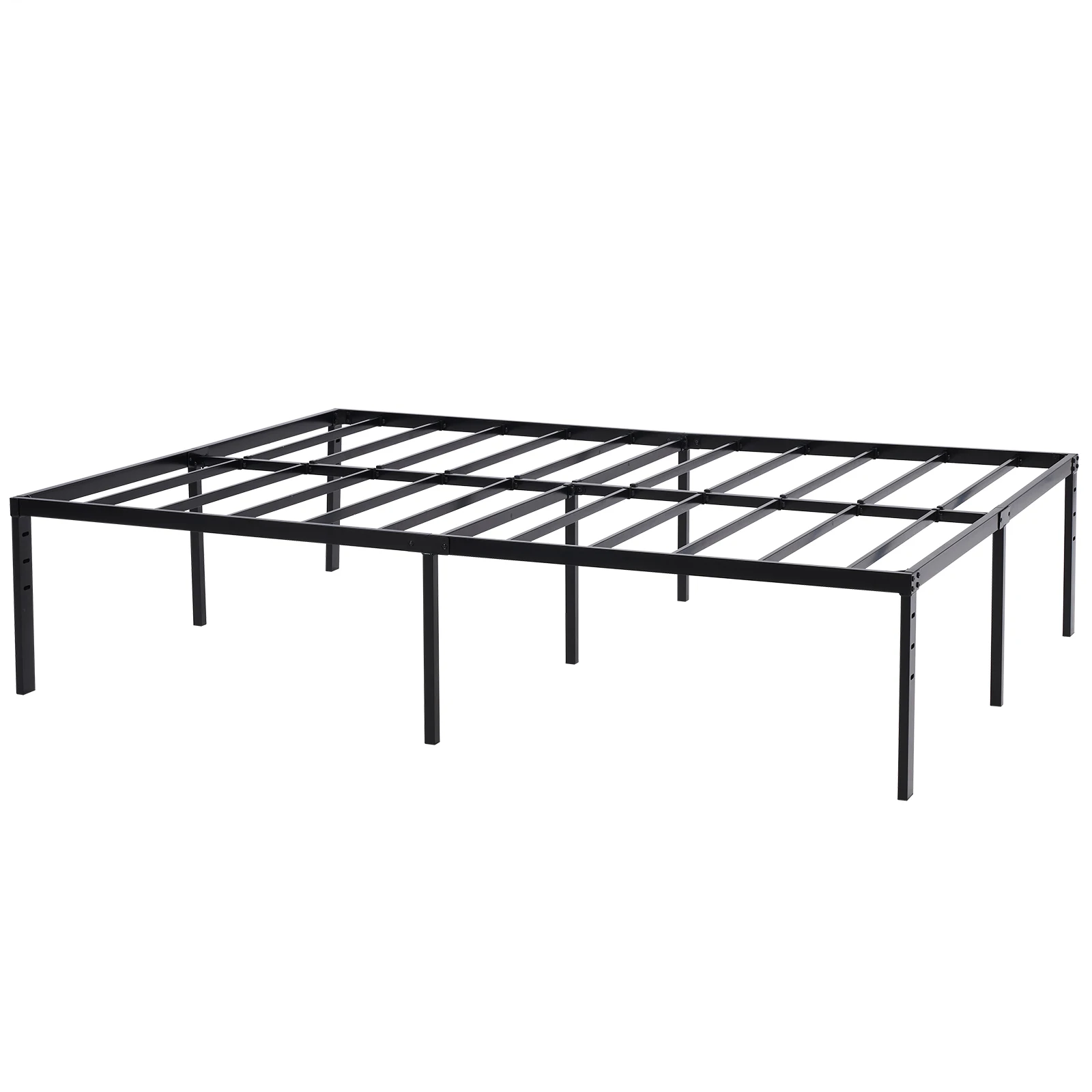 

208.2*157.5*45.7cm Bed Height 18" Simple Basic Iron Bed Frame Iron Bed Black