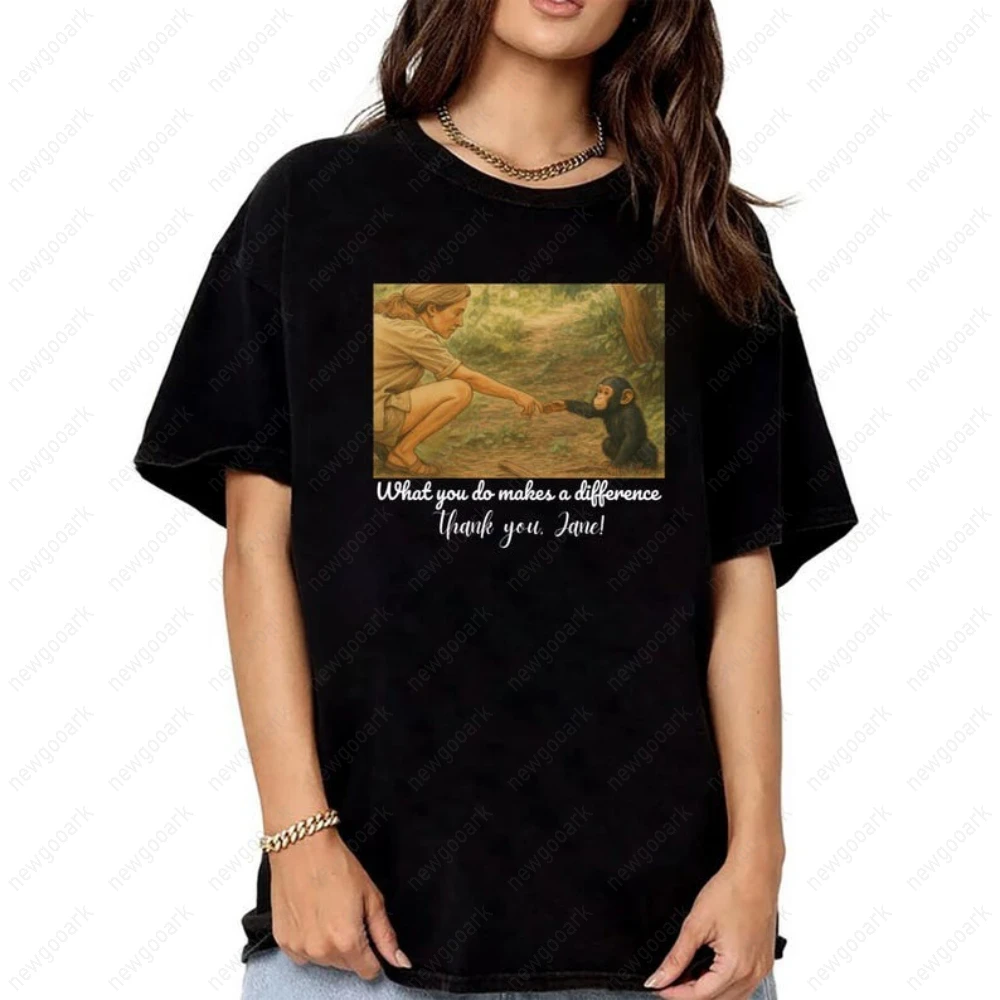 What You Do Makes A Difference Jane Goodall Memories Shirt Rip Jane Goodall 1934-2025 Graphic T Shirts Woman Man Cotton Tops