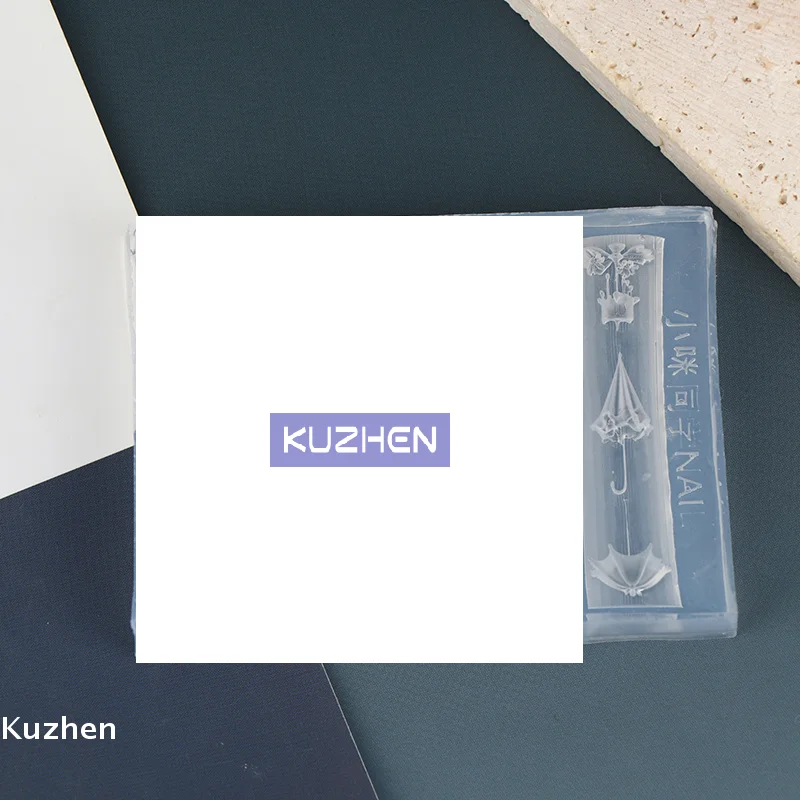 3D Relief Spitze Regenschirm Silikon Nail art Form DIY Nagel Dekor Transparent Maniküre Vorlage Regenschirm Silikon Nail art Form Geschenk