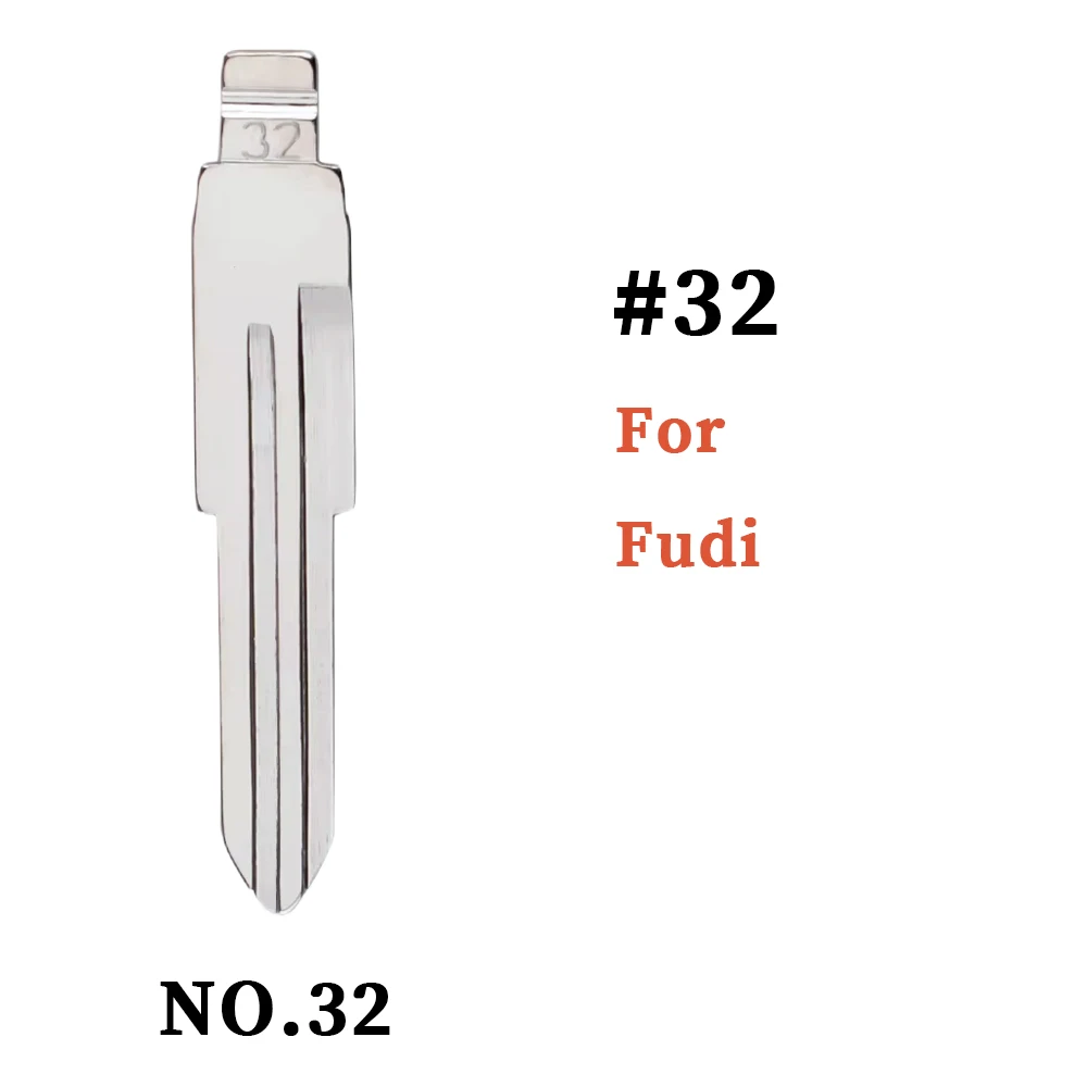 Replacement Uncut Blank Key Blade KD VVDI JMD Universal Flip Remote Key Shell #32 NO.32 Compatible For Fudi