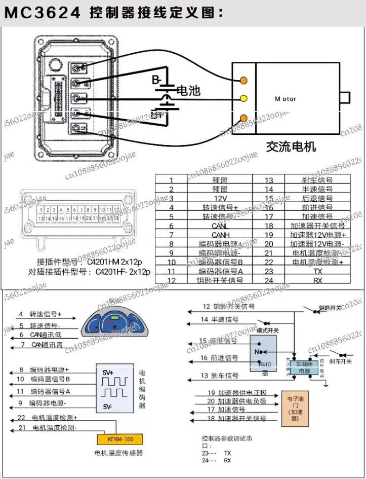 Enpower MC3624 MC3623 60V 72V Electric four-wheeler controller