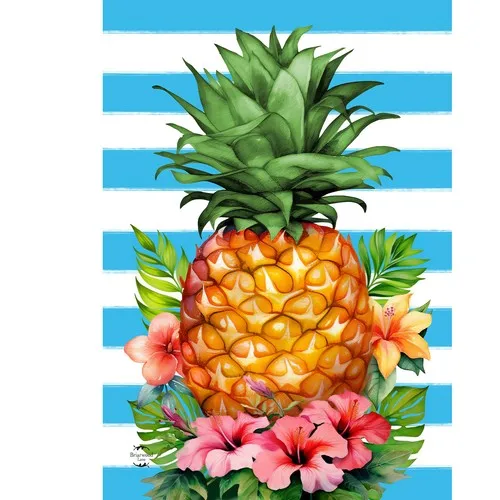 Briarwood Lane Pineapple & Stripes House Flag 28x40 XXQ