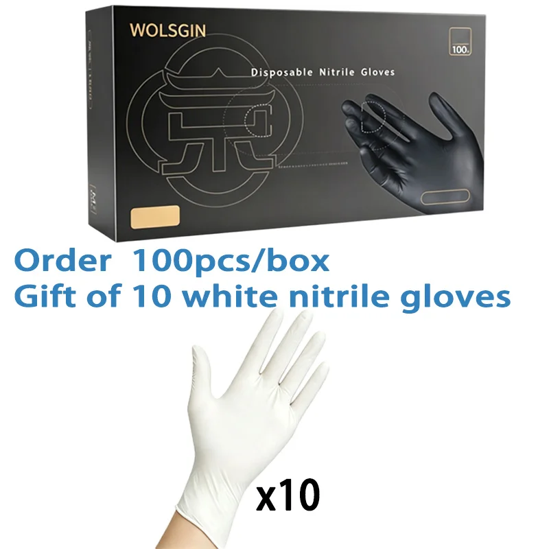 Black household nitrile gloves, made of 100% pure nitrile, soft and skin-friendly, natural feel, non-slip, durable, and reusable
