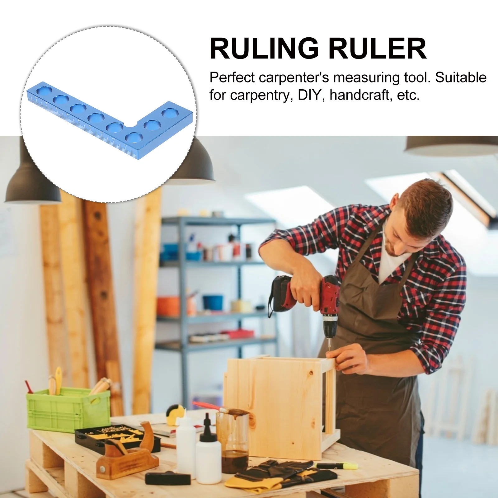 

Aluminum Alloy L Shaped Woodworking Measuring Framing Durable Lightweight Right Angle Ruler Metal Carpenter Square Machinist