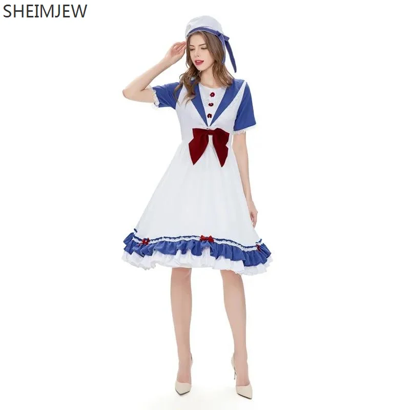 

Halloween Alice Lolita Cosplay Maid Costume Anime Nautical Sailor Role Play Costumes Halloween Party Stage Performance Dress Up