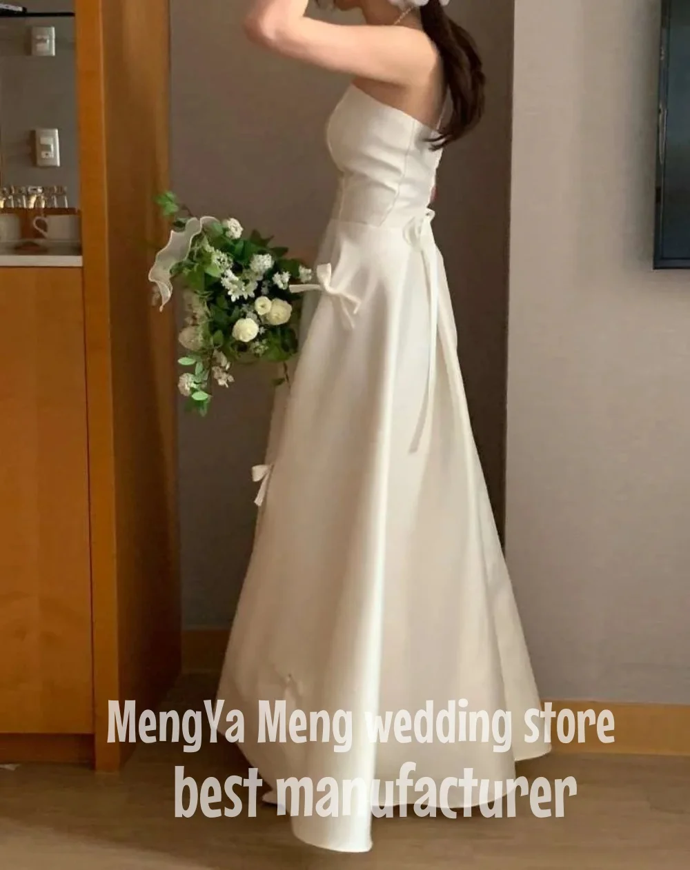 ZHUISHU Simple Black A Line Korea Evening Dresses Wedding Photo shoot Party Dress With Bolero Bowknot Night Event custom