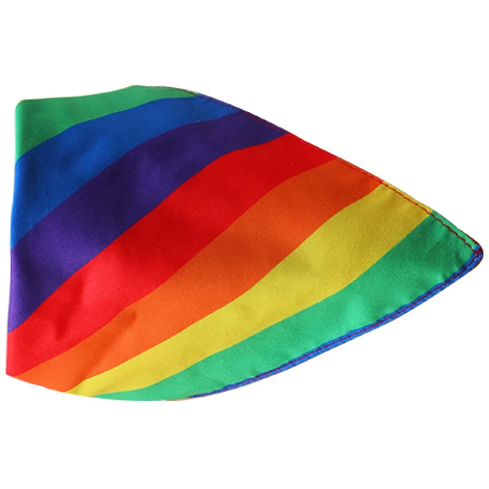 

Rainbow Triangle Scarf Dog Bandana Custom Pet Clothing Birthday Large Size Adjustable Triangular for Dogs Cats Rabbits Small