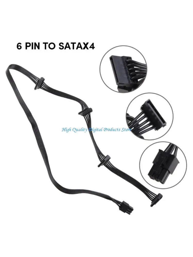 

U2JE от 6PIN -SATAX4 Колея Black Flat Plain Cable для кабеля модуля модуля G1G2G3
