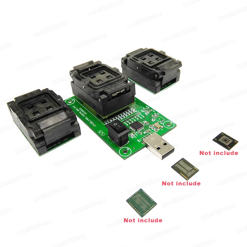 2025 2026 eMMC eMCP test socket 3 in1 USB adapter for BGA153/169/162/186/221 data recovery