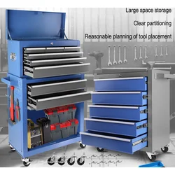 Tool Trolley Cart Large Tool Storage Shelf High Hardness Alloy Tool Rack Powerful Holders Shelf Cart with Four Casters