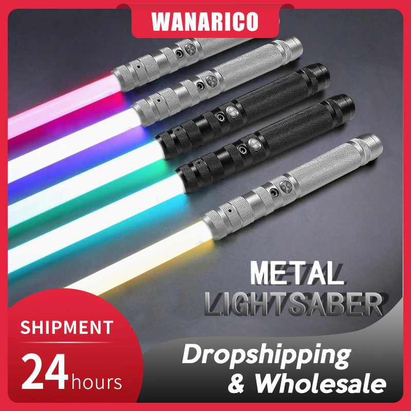 

WANARICO 7 Colors Variable RGB Lightsaber Laser Sword Metal Handle Light Sword With Hitting Sound Effect FX Duel USB Charge