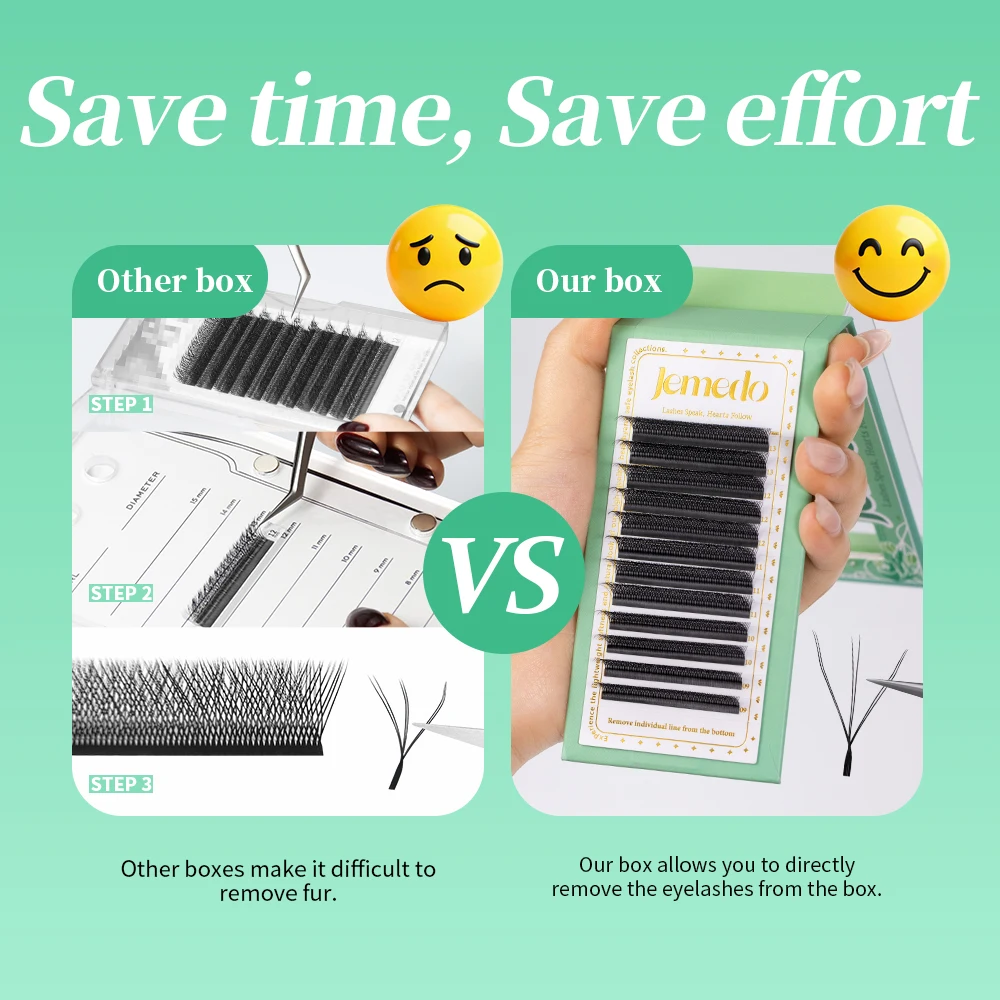 JEMEDO Podwójne Końcówki 3DW P – Eyelash Extension Double Volume recenzja i cena