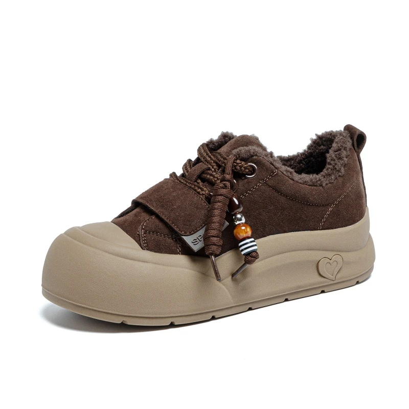 

CICIYANG Women Sneaker Boots 2025 New Flat Female Winter Shoes Genuine Leather Non-slip Large Size Fashion Women Vulcanized Shoe