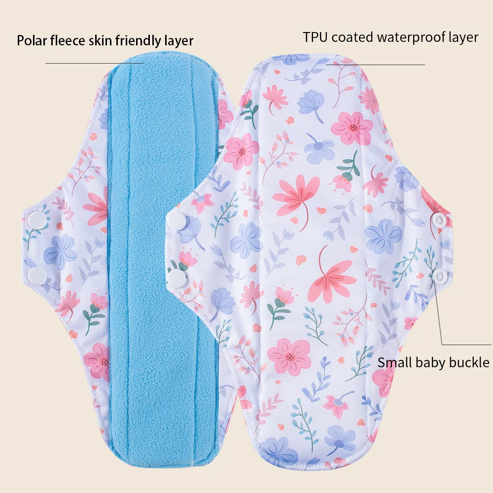 BIAI Hot Polar Fleece Sanitary Pads Set Washable Menstrual Pads Reusable Nursing Pad Ladies Bratehable Cloth Menstruation Gift