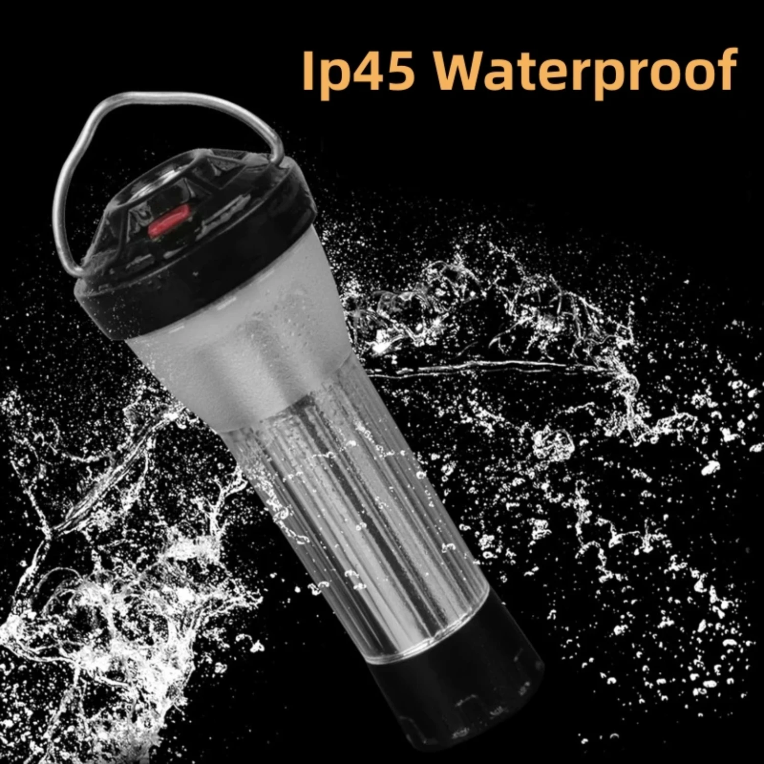 Rechargeable Camping Lamp 3 Light Sources 4 Gears Flashlight Ip45 Waterproof Tripod  Base Emergency