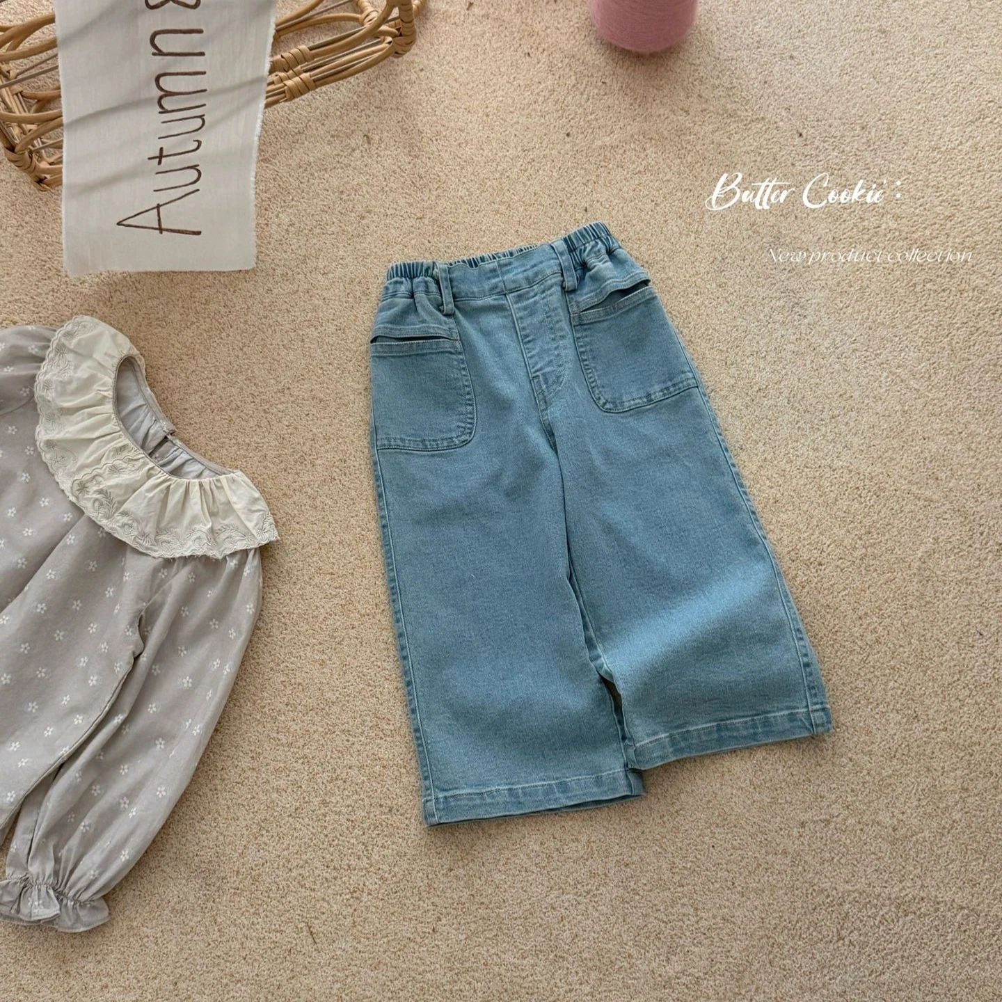 Girls Pants 2026 Spring and Autumn New Children's Clothing Korean Style Girl Baby Foreign Style Casual Straight Leg Jeans