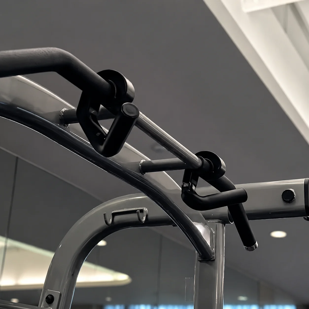 Pull Up Handles Pair, 45° Multifunctional Lat Pulldown Grips for Pull Ups Rows Back Training, Barbell & Resistance Bands