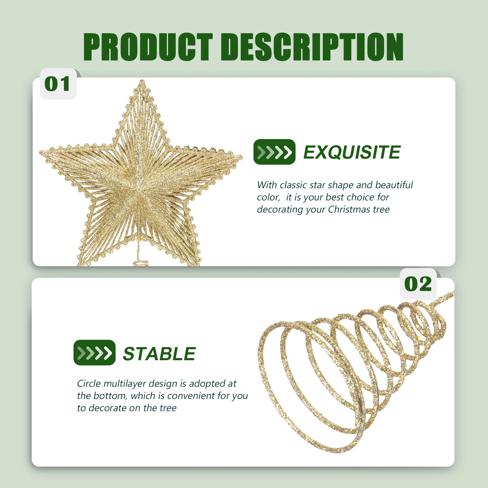 

Star Ornament Hollow Metal Christmas Tree Topper Xmas Decor For Holiday Christmas Tree Topper Party Home Decoration